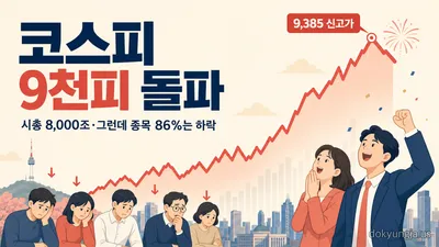 코스피 9천피·시총 8천조와 반도체 쏠림 54% 구조 분석