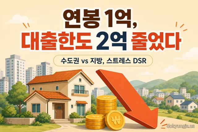 스트레스 DSR 3단계, 지방은 연말까지 또 유예 — 연봉별 대출한도 계산표