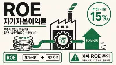 ROE 자기자본이익률 뜻과 계산법 — 워런버핏 15% 기준의 함정